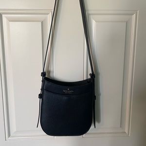 Kate Spade Shoulder Bag Black Pebbled Leather